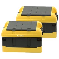 GoodItem 폴딩 리빙박스 40L 하이커버, 블랙옐로, 2개