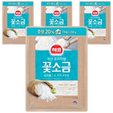 해표 꽃소금, 1.2kg, 4개