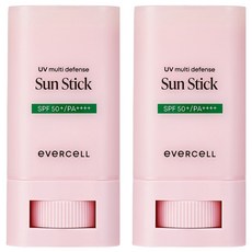 에버셀 유브이 멀티 디펜스 선 스틱 SPF50+ PA++++, 18ml, 2개
