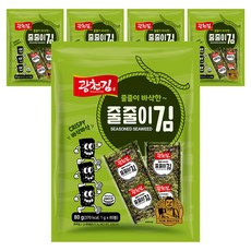 광천김 바삭한 줄줄이김 80p, 80g, 5개