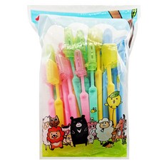 優美 台灣製造 兒童乳齒牙刷 優美c2 軟毛護齦, 多色, 24支, 1包