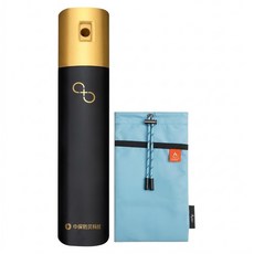 中保防災科技 家庭防護組 鋰電池滅火噴霧 + 防焰束口袋 ZB-03-54 + ZB-01-26, 黑金 + 晨空藍, 1套