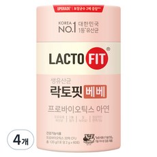 락토핏 생유산균 베베 60포, 120g, 4개