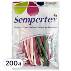 셈퍼텍스 요술풍선 260S, 랜덤발송(화이트, 핑크, 푸치샤, 유칼립투스), 200개