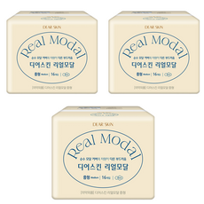 DEAR SKIN 真莫代爾衛生棉, M(26cm), 16片, 3包