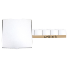 韓國製素面方形披薩盒 310 x 310 mm, 100個, 白色