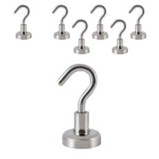 Living Home Detail 超強力掛鉤磁鐵 25mm, 銀色, 7個