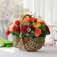 ASPASIA Lazuli 香皂康乃馨花籃 + 獎狀卡, 紅色, 1個