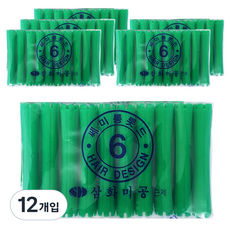 三和美工 中長髮燙髮捲 美容院燙髮專用 6號 10入, 單一顏色, 12個