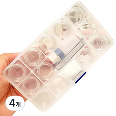 알럽뷰 대용량 렌즈 6쌍 케이스 보관함, 화이트, 4개