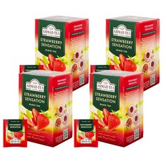 AHMAD TEA 草莓風味紅茶茶包, 20入, 4個, 2g