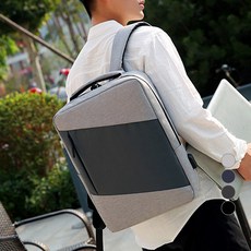 엘쏘 댄디 배색 USB 앤 이어폰 백팩