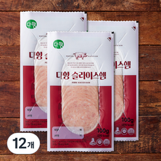 다향오리 슬라이스햄 포크, 100g, 12개