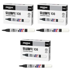 펜맥스 유성매직 108, 흑색, 36개