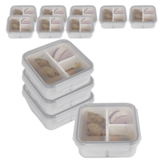 제오닉 나눔 찬통 정사각 3칸 570ml, 12개, 단품
