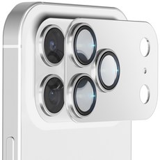 모빌앤조이 일체형 메탈커버 카메라 렌즈 보호필름, 실버, 1개