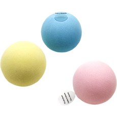 PETSMON 有聲貓咪玩具球+貓薄荷, 藍色、粉色、黃色, 1套