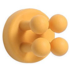 뉴앤룩 무타공 실리콘 칫솔 홀더, 옐로우, 1개