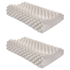 Ishur 伊舒爾 100%天然乳膠枕-顆粒按摩型_1入, 2入, 白色