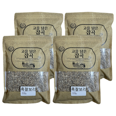 고을담은 흑찰보리 국산, 1kg, 4개