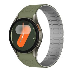 Imall Galaxy Watch 超輕量 Air Fit 矽膠磁吸錶帶, 卡其灰色, 1個