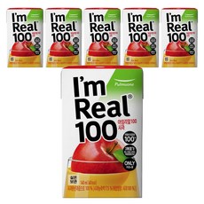 I'm Real 100高濃縮蘋果果汁, 140ml, 6入