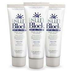 La pureve 蘆薈防曬乳 SPF50+ PA+++, 50ml, 3條