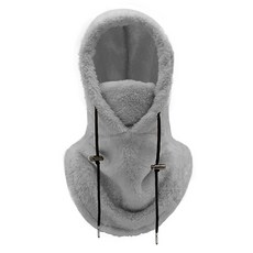 Esper 刷毛防寒巴拉克拉法帽 冬季連帽圍脖, 灰色