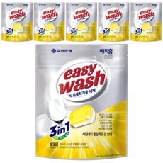 HAPPYHOME 柳韓洋行 Easywash 洗碗機專用洗劑 檸檬醋 53入, 530g, 6個