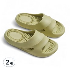 보니토리 발마사지 곡선 지압슬리퍼 230mm, 그린, 2개