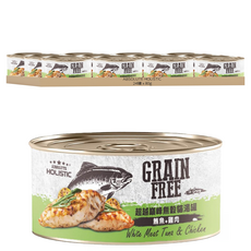 ABSOLUTE HOLISTIC 副食貓湯罐, 鮪魚 + 雞肉, 80g, 24罐