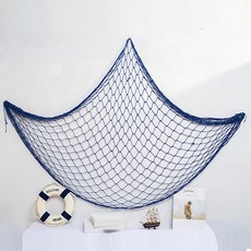 AAIN STORE 海洋風格居家飾品 地中海漁網, 藍色