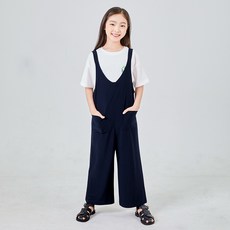 SPOON 女童半寬版連身褲