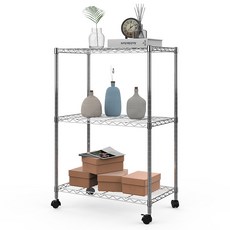 eSPACE 金屬立式層架 600, 銀色, 3層