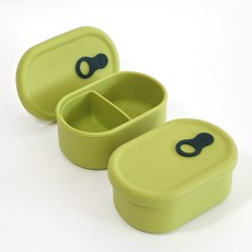 PAMIRE 帕米爾 矽膠排氣孔式保鮮盒 橄欖綠 500ml, 2個