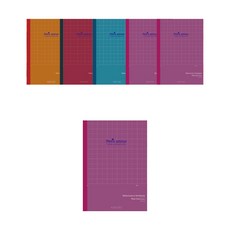 OXFORD 80易讀數學筆記本B5, 封面（混合顏色），裡面（奶油色）, 6個