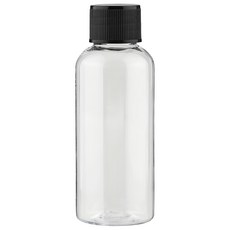 단마개 플라스틱 용기 50ml, 투명 + 블랙, 30개