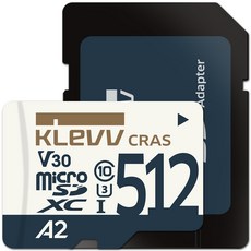 에센코어 클레브 microSD카드 CRAS 크라스 CLASS10, 512GB, 1개