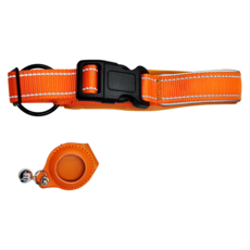 寵物Airtag反光項圈, 橘色, 1個