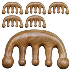 金絲檀木按摩梳, 9.5cm x 6cm, 木頭色, 6個