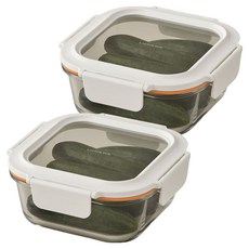 락앤락 더 큐브 정사각 화이트 500ml, 2개, 단품