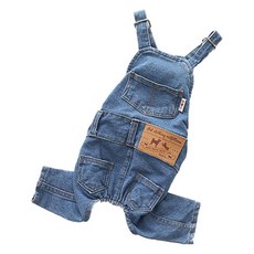 세이코코아 강아지 청멜빵바지, 네이비, 1개