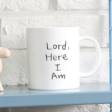 書法上帝話語馬克杯, Here I am (白色)