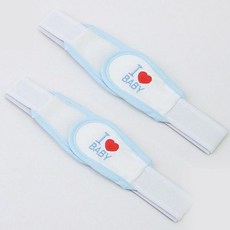 베이비베어 하트 기저귀밴드, 블루, 2개