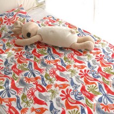 보떼하우스 거즈이불(2중거즈 홑이불), 레드