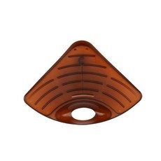 싱크대 삼각 모서리 선반 18 2pcs, 브라운, 1개