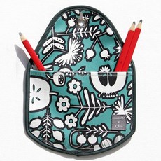 圖案印花壁掛式多功能收納袋, 綠花