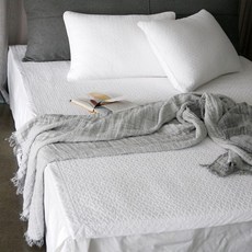 BLANCDECOR 絎縫床墊, 白色的