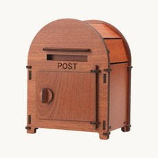 WOODSUM 郵政信箱, 1個, 棕色 (木紋)