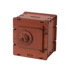 WOODSUM WOODSUM保險箱存錢筒, 1個, Brown (Wood Tone)